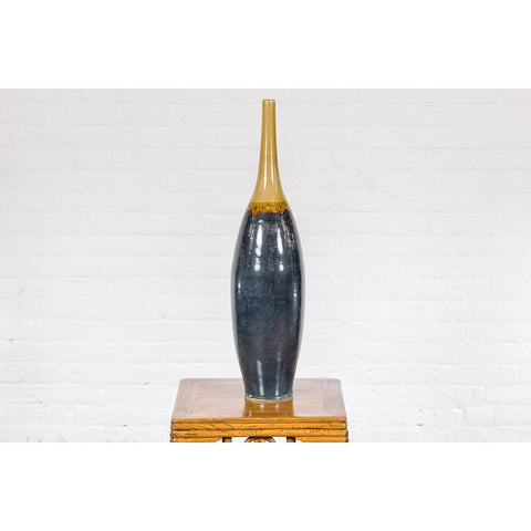 Sleek Tall Multi-Color Contemporary Vase with Narrow Mouth-YN7902-9. Asian & Chinese Furniture, Art, Antiques, Vintage Home Décor for sale at FEA Home