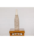 Earthy Brown and Cream Ceramic Vase with Energetic Dripping Décor-14. Asian & Chinese Furniture, Art, Antiques, Vintage Home Décor for sale at FEA Home