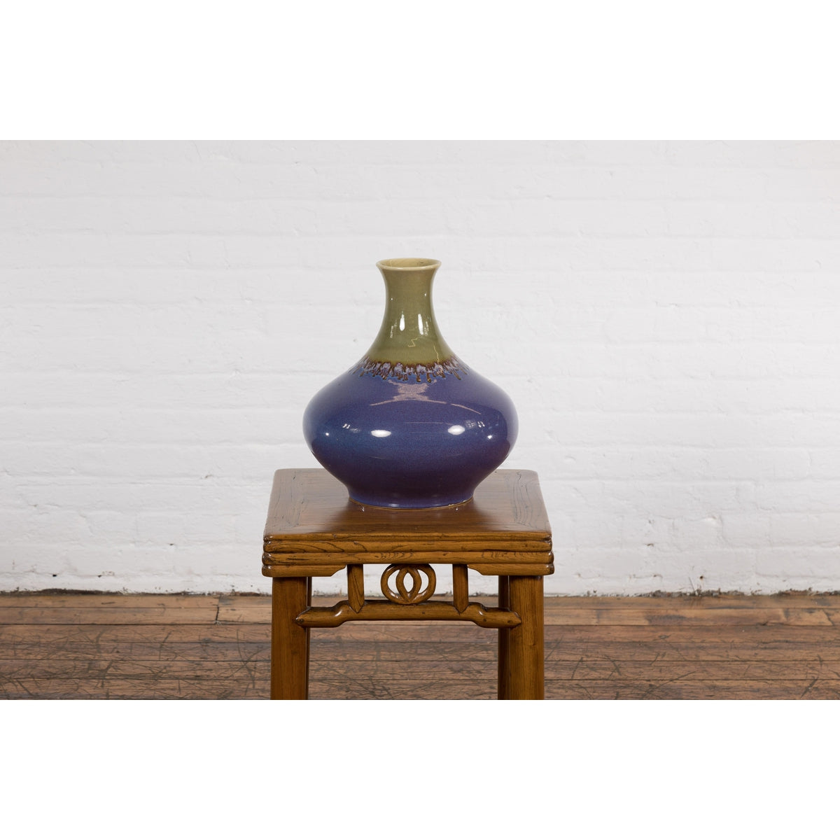 Contemporary Purple and Green Ceramic Vase-10. Asian & Chinese Furniture, Art, Antiques, Vintage Home Décor for sale at FEA Home