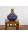 Contemporary Purple and Green Ceramic Vase-12. Asian & Chinese Furniture, Art, Antiques, Vintage Home Décor for sale at FEA Home