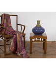 Contemporary Purple and Green Ceramic Vase-2. Asian & Chinese Furniture, Art, Antiques, Vintage Home Décor for sale at FEA Home