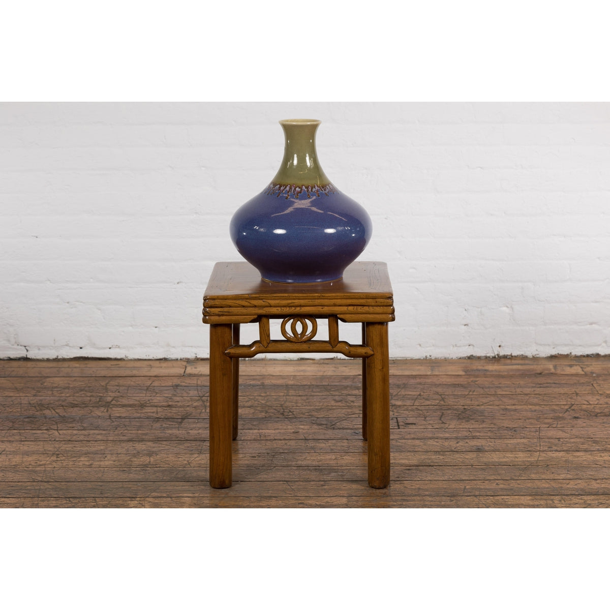 Contemporary Purple and Green Ceramic Vase-3. Asian & Chinese Furniture, Art, Antiques, Vintage Home Décor for sale at FEA Home