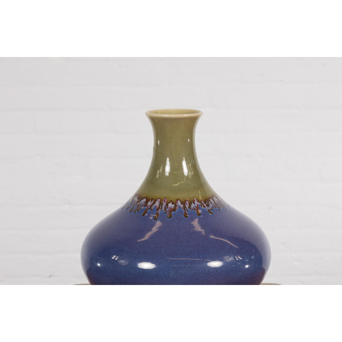 Contemporary Purple and Green Ceramic Vase-6. Asian & Chinese Furniture, Art, Antiques, Vintage Home Décor for sale at FEA Home
