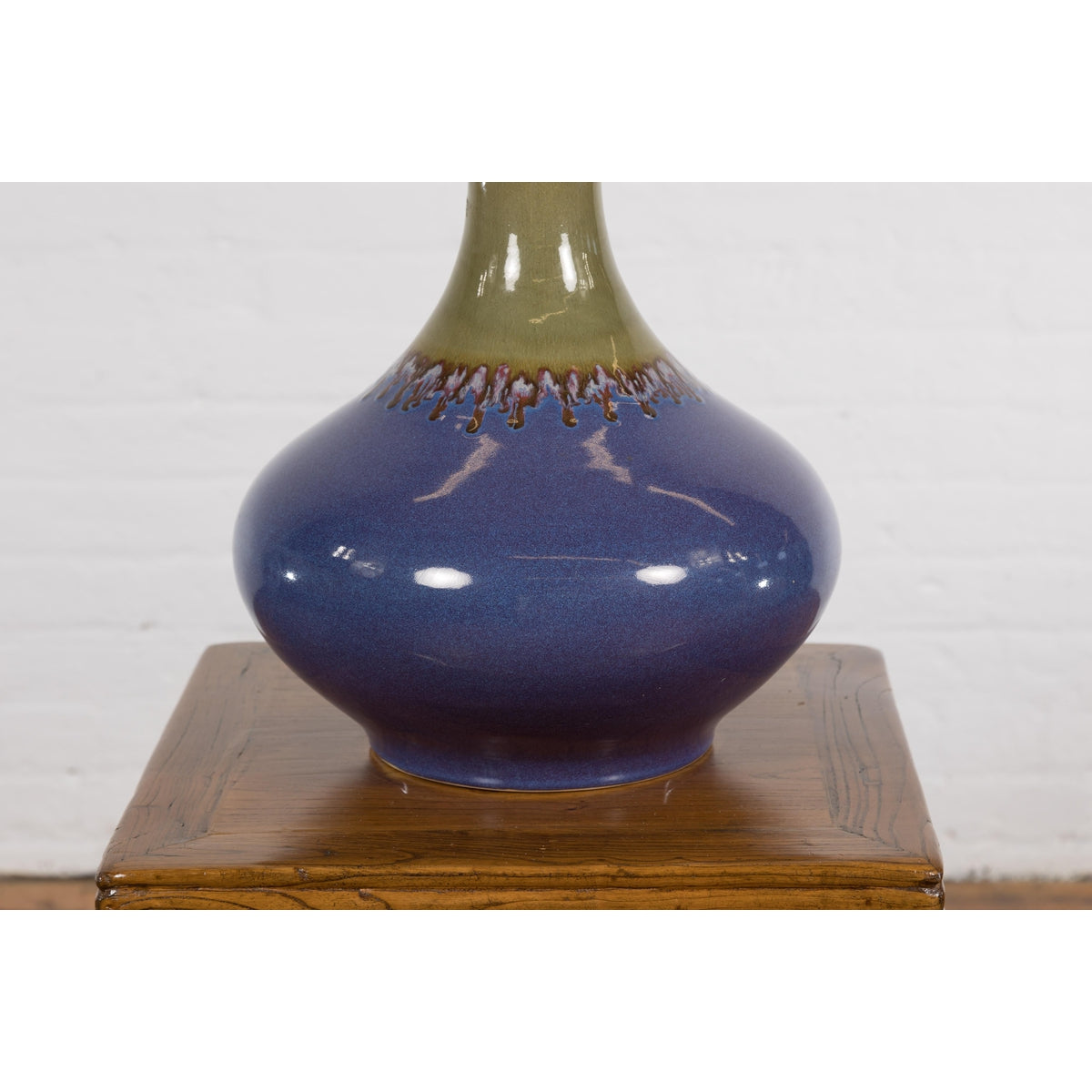Contemporary Purple and Green Ceramic Vase-7. Asian & Chinese Furniture, Art, Antiques, Vintage Home Décor for sale at FEA Home