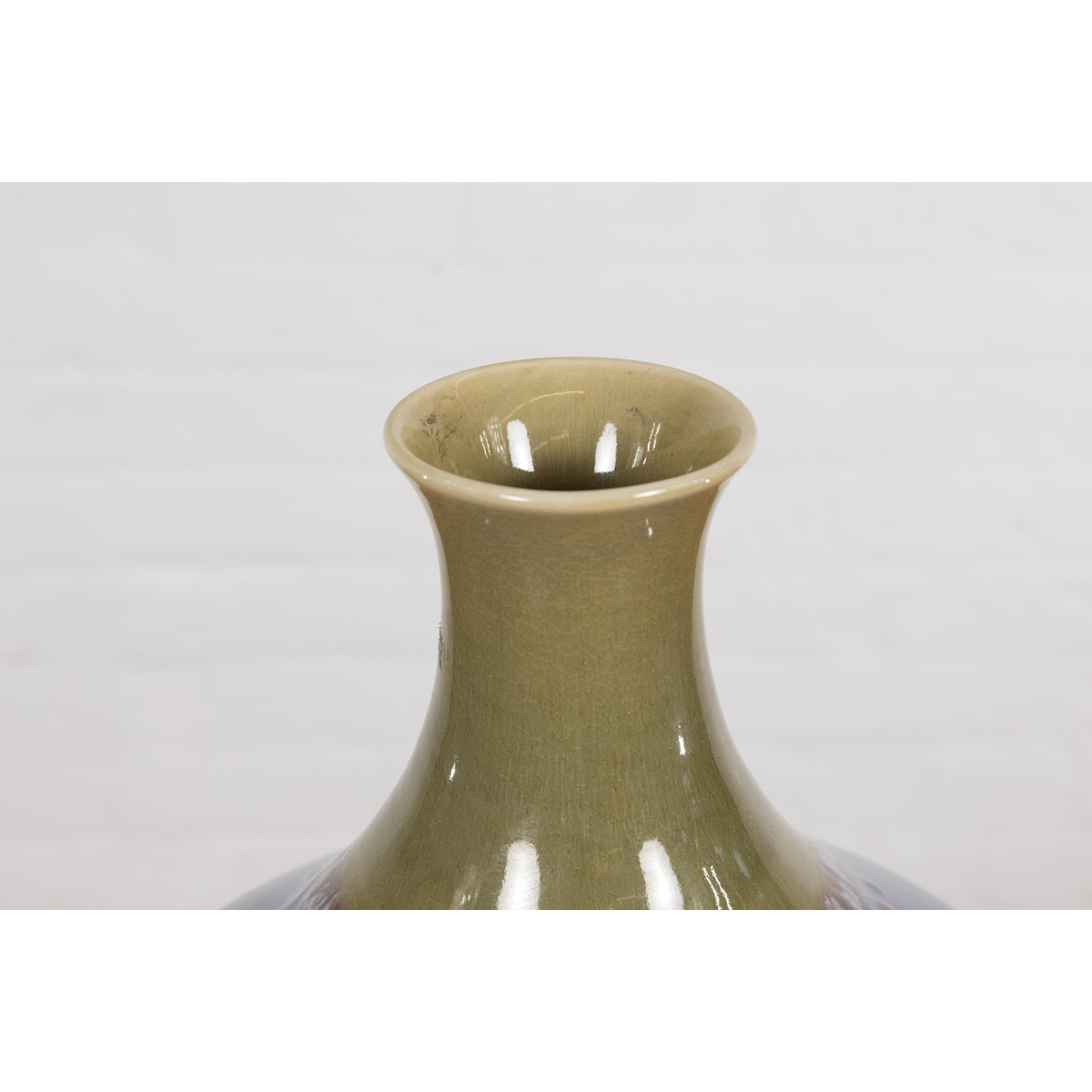 Contemporary Purple and Green Ceramic Vase-9. Asian & Chinese Furniture, Art, Antiques, Vintage Home Décor for sale at FEA Home