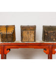 Wooden Rice Measure Baskets with Handles and Metal Accents, Sold Each-13. Asian & Chinese Furniture, Art, Antiques, Vintage Home Décor for sale at FEA Home