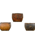 Wooden Rice Measure Baskets with Handles and Metal Accents, Sold Each-14. Asian & Chinese Furniture, Art, Antiques, Vintage Home Décor for sale at FEA Home