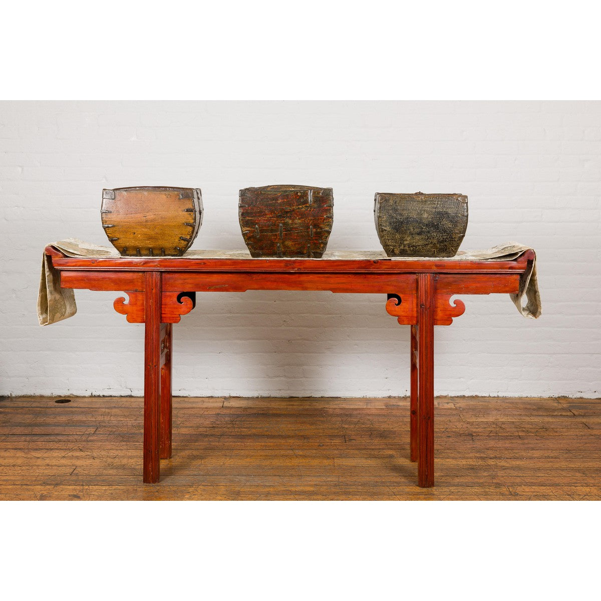 Wooden Rice Measure Baskets with Handles and Metal Accents, Sold Each-3. Asian & Chinese Furniture, Art, Antiques, Vintage Home Décor for sale at FEA Home