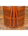 Two-Tiered Bamboo and Rattan Lidded Food Basket with Large Handle-11. Asian & Chinese Furniture, Art, Antiques, Vintage Home Décor for sale at FEA Home