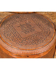 Two-Tiered Bamboo and Rattan Lidded Food Basket with Large Handle-8. Asian & Chinese Furniture, Art, Antiques, Vintage Home Décor for sale at FEA Home