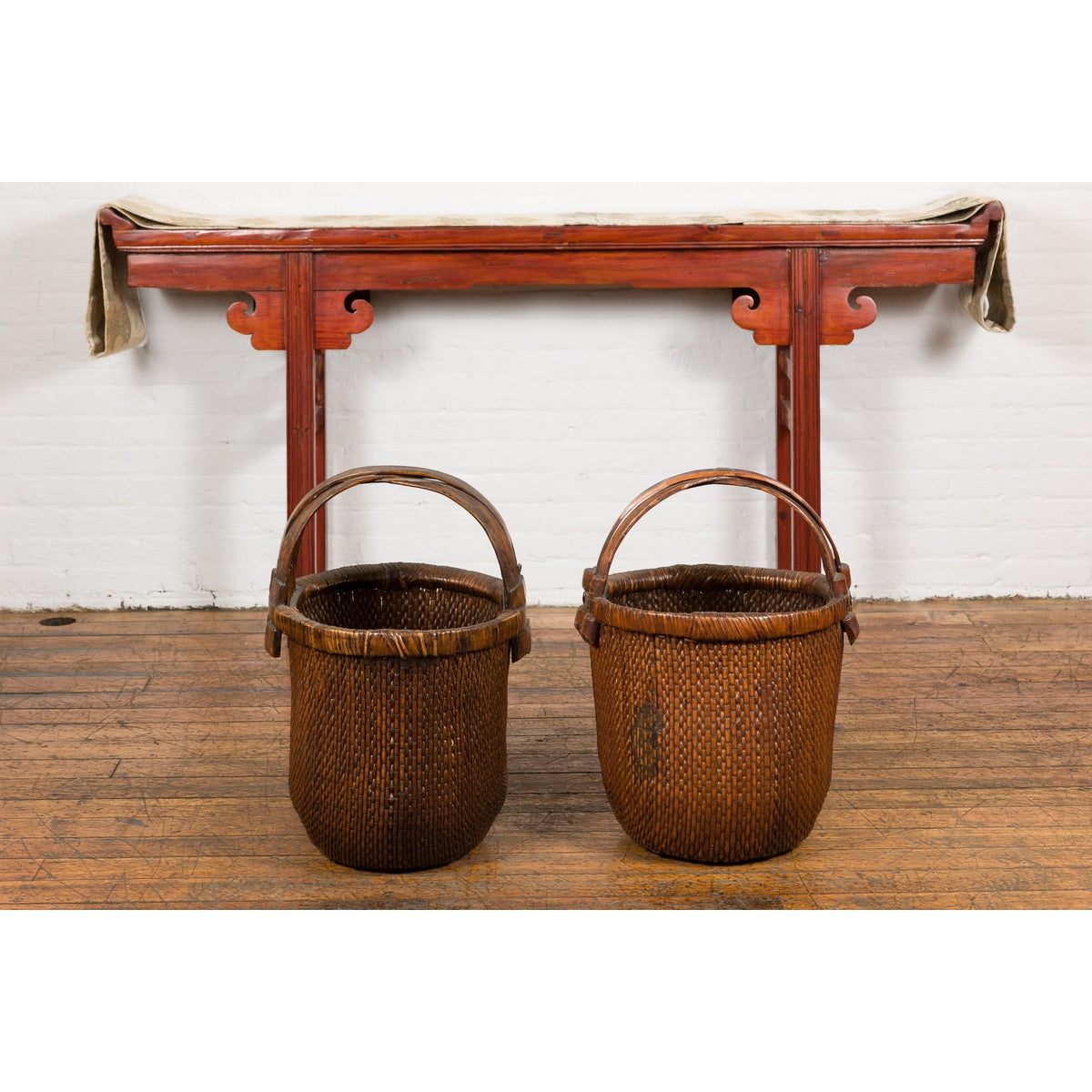 Chinese Antique Grain Baskets, Sold Each-11. Asian & Chinese Furniture, Art, Antiques, Vintage Home Décor for sale at FEA Home