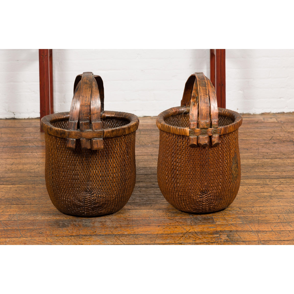 Chinese Antique Grain Baskets, Sold Each-12. Asian & Chinese Furniture, Art, Antiques, Vintage Home Décor for sale at FEA Home