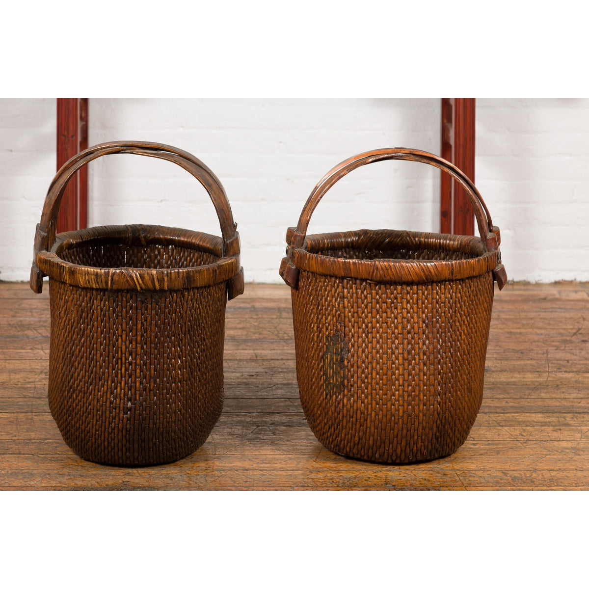 Chinese Antique Grain Baskets, Sold Each-4. Asian & Chinese Furniture, Art, Antiques, Vintage Home Décor for sale at FEA Home