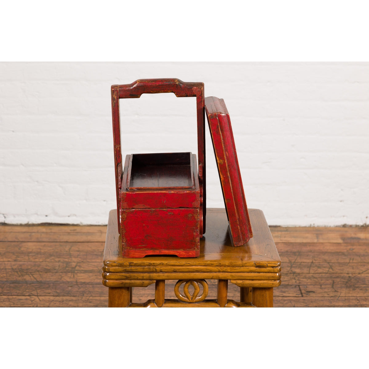 Chinese Antique Lidded Carrying Box-13. Asian & Chinese Furniture, Art, Antiques, Vintage Home Décor for sale at FEA Home