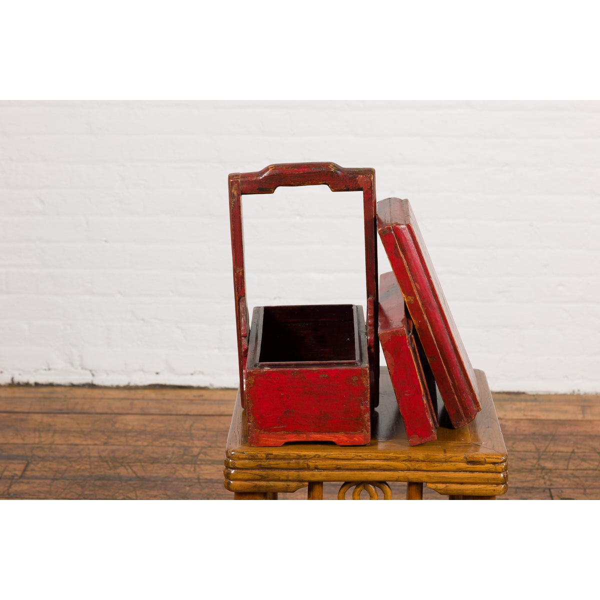 Chinese Antique Lidded Carrying Box-14. Asian & Chinese Furniture, Art, Antiques, Vintage Home Décor for sale at FEA Home