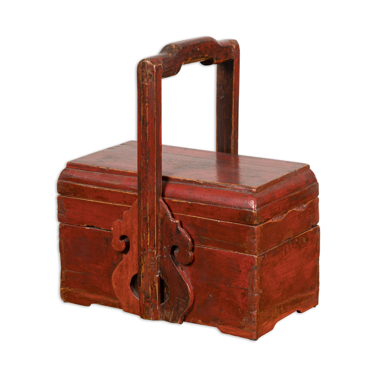 Chinese Antique Lidded Carrying Box-16. Asian & Chinese Furniture, Art, Antiques, Vintage Home Décor for sale at FEA Home