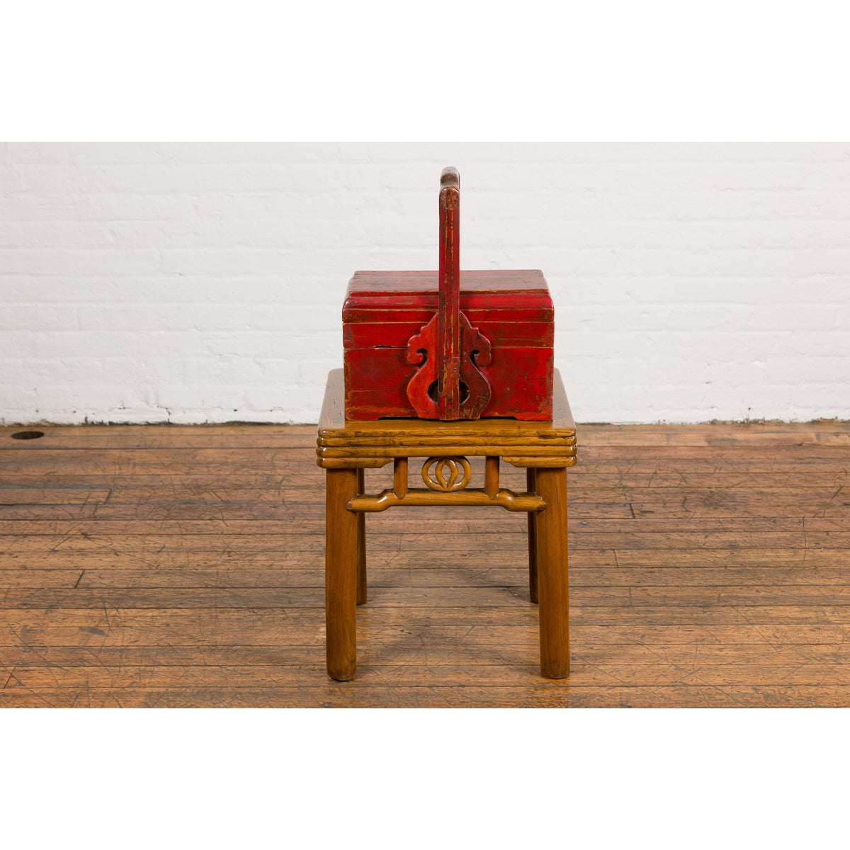 Chinese Antique Lidded Carrying Box-3. Asian & Chinese Furniture, Art, Antiques, Vintage Home Décor for sale at FEA Home