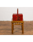 Chinese Antique Lidded Carrying Box-3. Asian & Chinese Furniture, Art, Antiques, Vintage Home Décor for sale at FEA Home