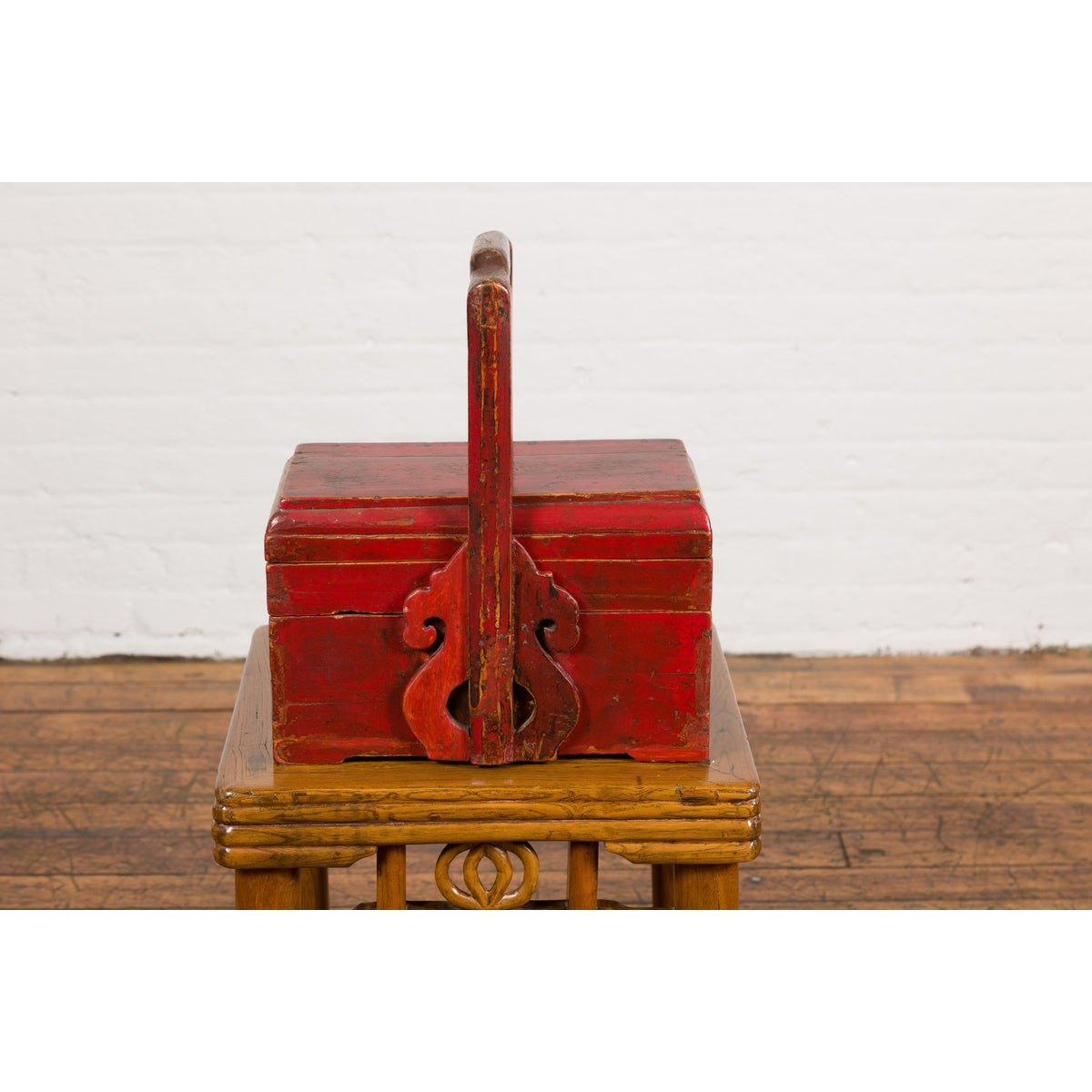 Chinese Antique Lidded Carrying Box-4. Asian & Chinese Furniture, Art, Antiques, Vintage Home Décor for sale at FEA Home