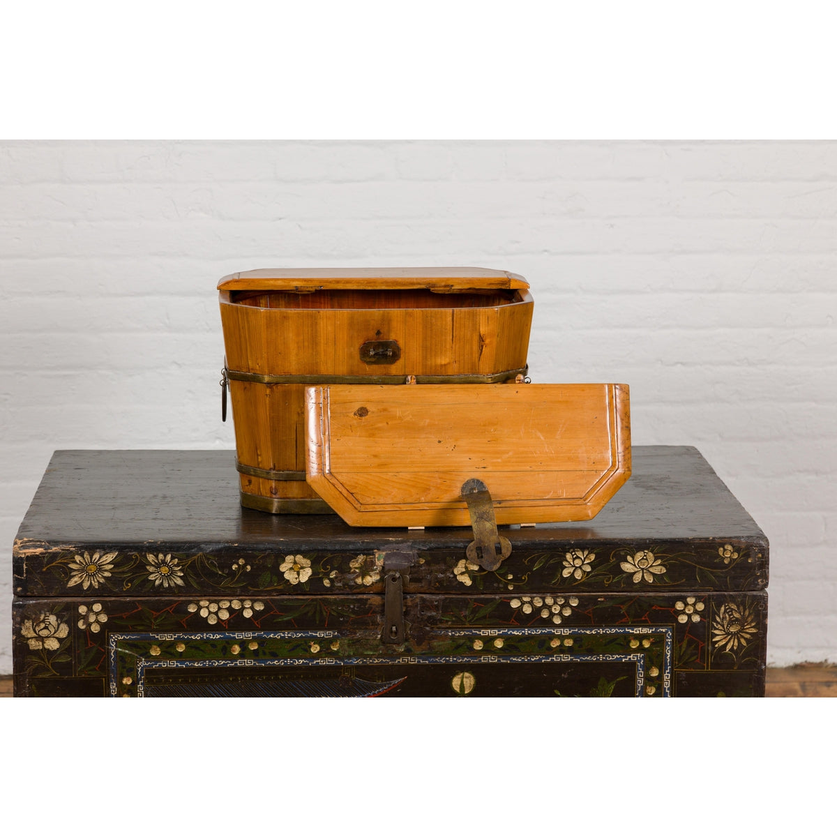 Antique Qing Dynasty Wooden Box with Lid-10. Asian & Chinese Furniture, Art, Antiques, Vintage Home Décor for sale at FEA Home