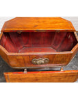 Wooden Box with Brass Lock and Removable Top-12. Asian & Chinese Furniture, Art, Antiques, Vintage Home Décor for sale at FEA Home
