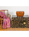 Wooden Box with Brass Lock and Removable Top-13. Asian & Chinese Furniture, Art, Antiques, Vintage Home Décor for sale at FEA Home