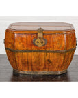 Wooden Box with Brass Lock and Removable Top-4. Asian & Chinese Furniture, Art, Antiques, Vintage Home Décor for sale at FEA Home