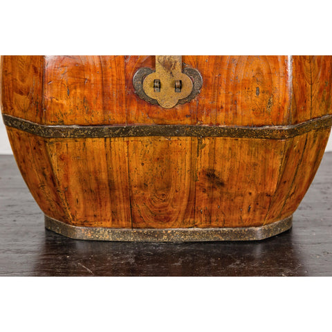 Wooden Box with Brass Lock and Removable Top-YN7931-6. Asian & Chinese Furniture, Art, Antiques, Vintage Home Décor for sale at FEA Home