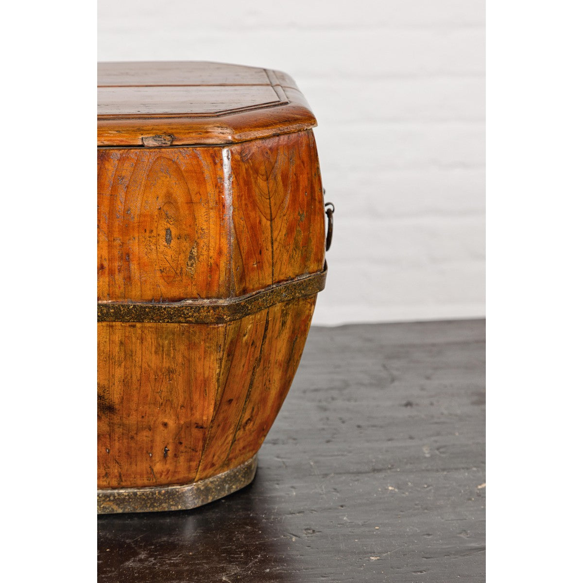 Wooden Box with Brass Lock and Removable Top-8. Asian & Chinese Furniture, Art, Antiques, Vintage Home Décor for sale at FEA Home