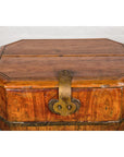 Wooden Box with Brass Lock and Removable Top-9. Asian & Chinese Furniture, Art, Antiques, Vintage Home Décor for sale at FEA Home