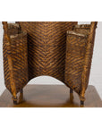 19th Century Tribal Handwoven Rattan Backpack with Inner Pockets-11. Asian & Chinese Furniture, Art, Antiques, Vintage Home Décor for sale at FEA Home