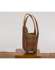 19th Century Tribal Handwoven Rattan Backpack with Inner Pockets-16. Asian & Chinese Furniture, Art, Antiques, Vintage Home Décor for sale at FEA Home
