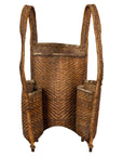 19th Century Tribal Handwoven Rattan Backpack with Inner Pockets-1. Asian & Chinese Furniture, Art, Antiques, Vintage Home Décor for sale at FEA Home