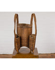 19th Century Tribal Handwoven Rattan Backpack with Inner Pockets-2. Asian & Chinese Furniture, Art, Antiques, Vintage Home Décor for sale at FEA Home