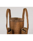 19th Century Tribal Handwoven Rattan Backpack with Inner Pockets-5. Asian & Chinese Furniture, Art, Antiques, Vintage Home Décor for sale at FEA Home