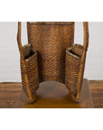 19th Century Tribal Handwoven Rattan Backpack with Inner Pockets-6. Asian & Chinese Furniture, Art, Antiques, Vintage Home Décor for sale at FEA Home