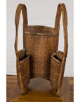 19th Century Tribal Handwoven Rattan Backpack with Inner Pockets-8. Asian & Chinese Furniture, Art, Antiques, Vintage Home Décor for sale at FEA Home