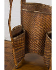 19th Century Tribal Handwoven Rattan Backpack with Inner Pockets-9. Asian & Chinese Furniture, Art, Antiques, Vintage Home Décor for sale at FEA Home