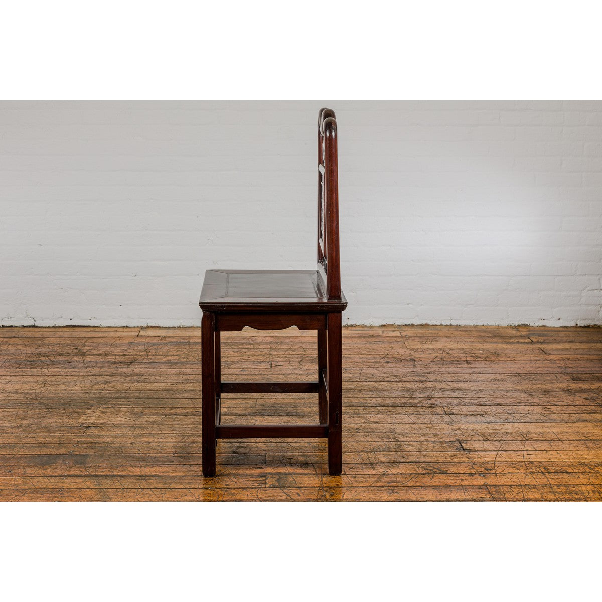 Qing Dynasty Period Rosewood Side Chair with Carved Splat and Grapevine Motif-14. Asian & Chinese Furniture, Art, Antiques, Vintage Home Décor for sale at FEA Home