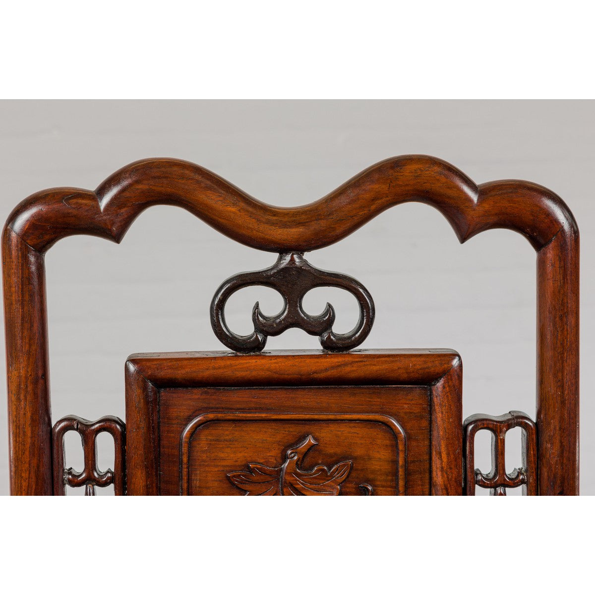 Qing Dynasty Period Rosewood Side Chair with Carved Splat and Grapevine Motif-7. Asian & Chinese Furniture, Art, Antiques, Vintage Home Décor for sale at FEA Home