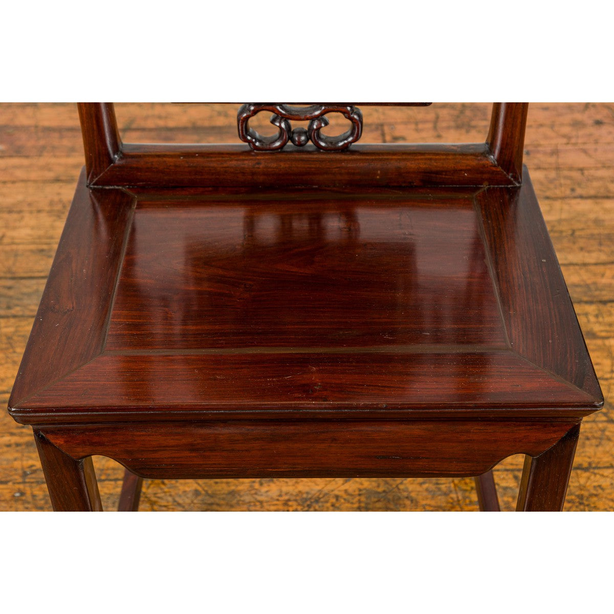 Qing Dynasty Period Rosewood Side Chair with Carved Splat and Grapevine Motif-8. Asian & Chinese Furniture, Art, Antiques, Vintage Home Décor for sale at FEA Home