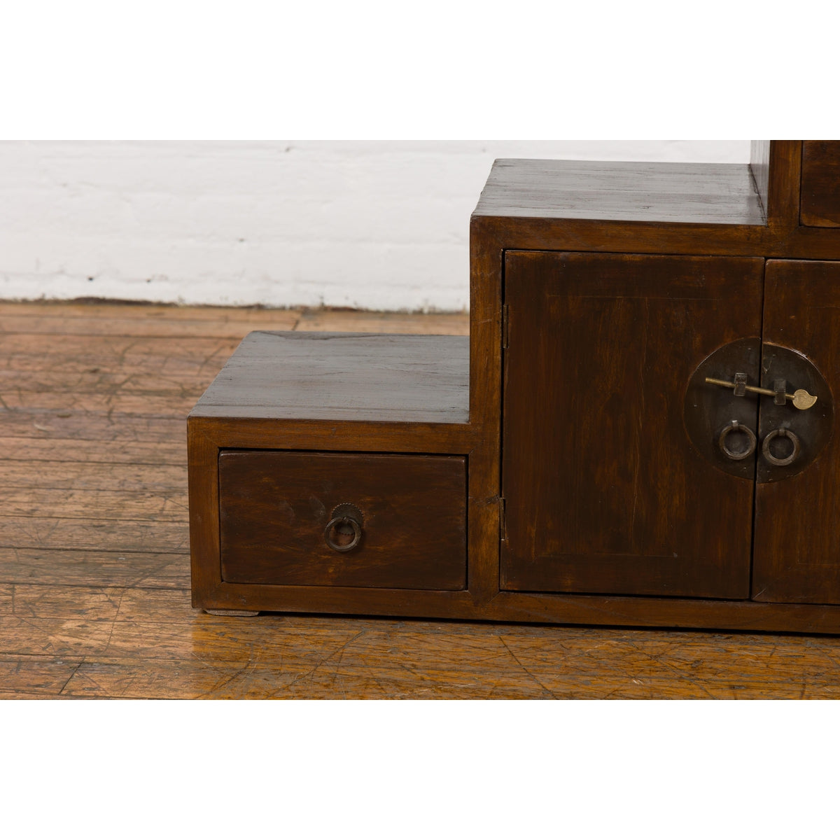 Vintage Tansu Staircase Side Cabinet-7. Asian & Chinese Furniture, Art, Antiques, Vintage Home Décor for sale at FEA Home