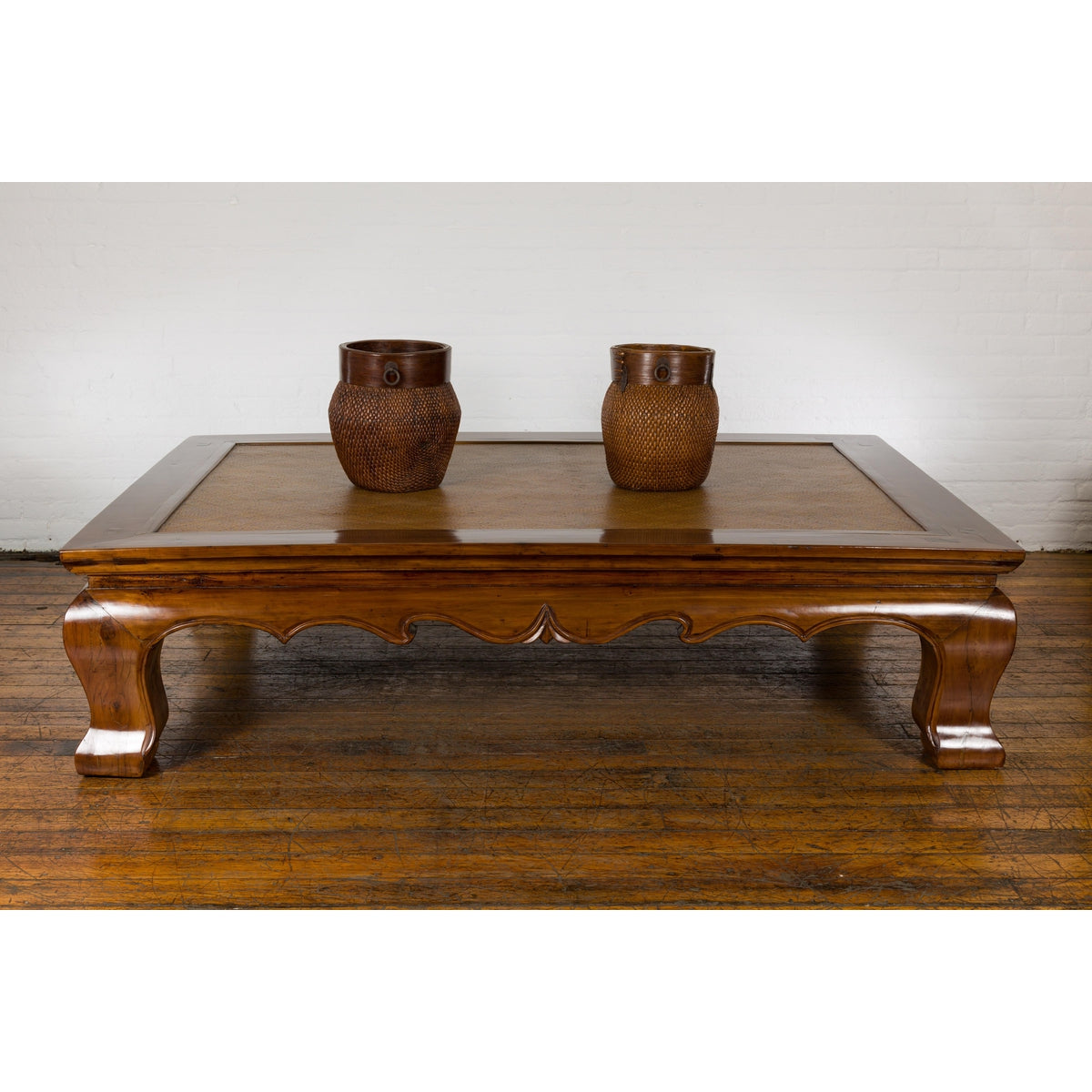 Late Qing Dynasty Opium Mat Coffee Table with Inset Rattan Top-10. Asian & Chinese Furniture, Art, Antiques, Vintage Home Décor for sale at FEA Home
