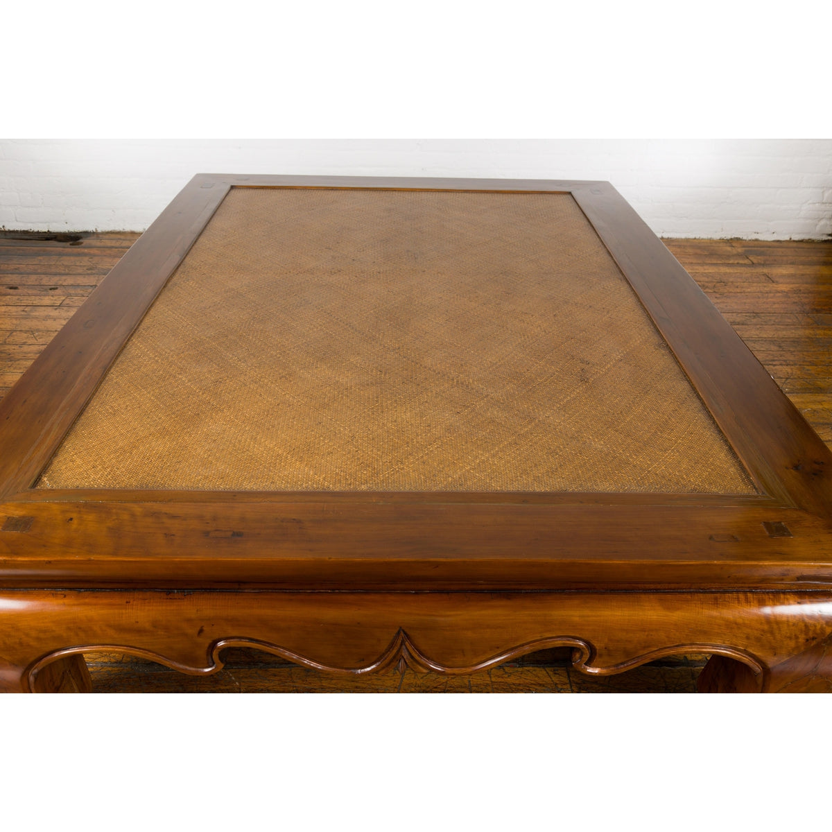 Late Qing Dynasty Opium Mat Coffee Table with Inset Rattan Top-13. Asian & Chinese Furniture, Art, Antiques, Vintage Home Décor for sale at FEA Home
