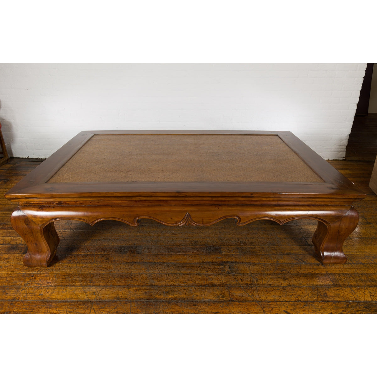 Late Qing Dynasty Opium Mat Coffee Table with Inset Rattan Top-3. Asian & Chinese Furniture, Art, Antiques, Vintage Home Décor for sale at FEA Home
