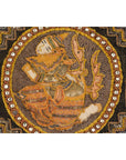 Orange and Yellow Antique Tapestry with Sequins-13. Asian & Chinese Furniture, Art, Antiques, Vintage Home Décor for sale at FEA Home