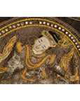 Orange and Yellow Antique Tapestry with Sequins-14. Asian & Chinese Furniture, Art, Antiques, Vintage Home Décor for sale at FEA Home