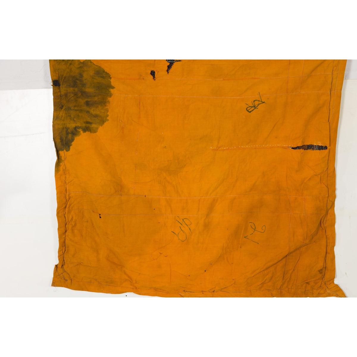 Orange and Yellow Antique Tapestry with Sequins-17. Asian & Chinese Furniture, Art, Antiques, Vintage Home Décor for sale at FEA Home