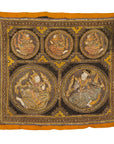 Orange and Yellow Antique Tapestry with Sequins-1. Asian & Chinese Furniture, Art, Antiques, Vintage Home Décor for sale at FEA Home
