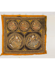 Orange and Yellow Antique Tapestry with Sequins-2. Asian & Chinese Furniture, Art, Antiques, Vintage Home Décor for sale at FEA Home